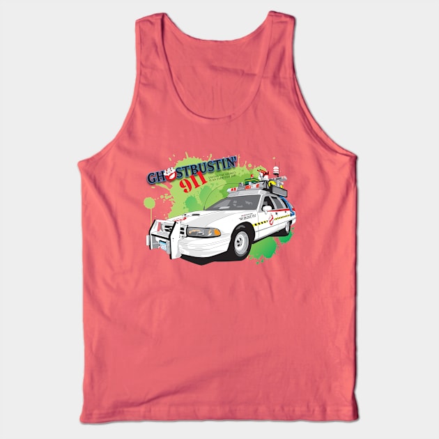 GHOSTBUSTIN' 911 ECTO-1C Tank Top by TCGhostbusters